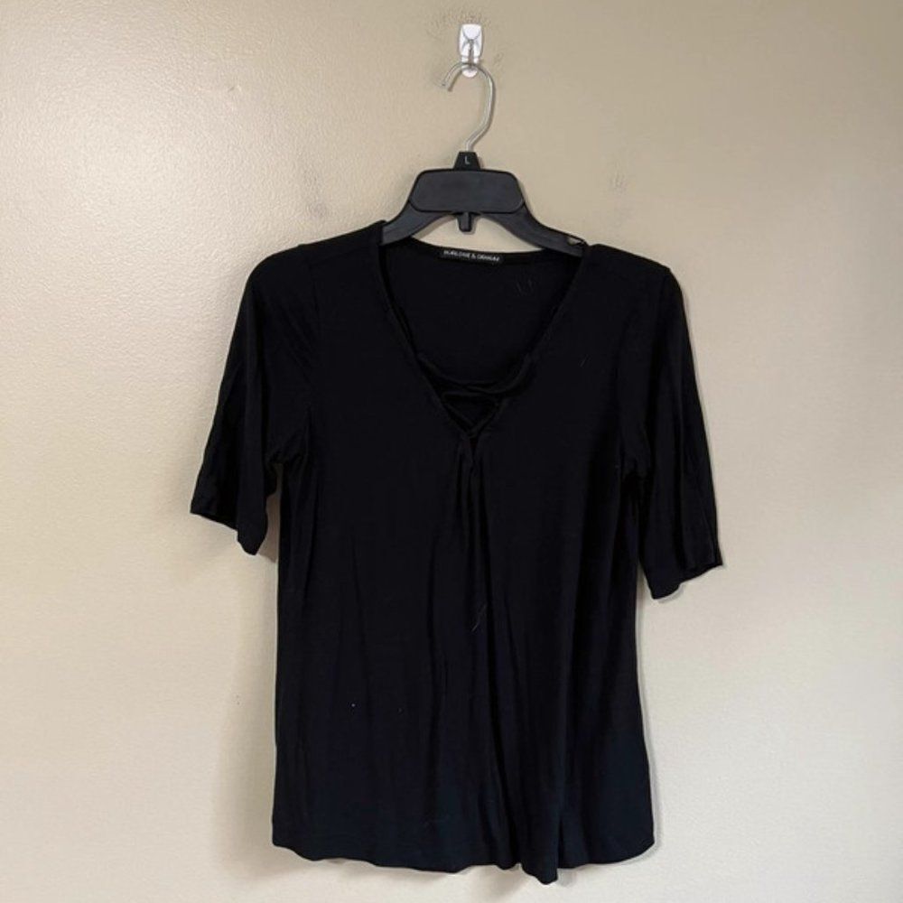 Harlowe & Graham small black short sleeve top